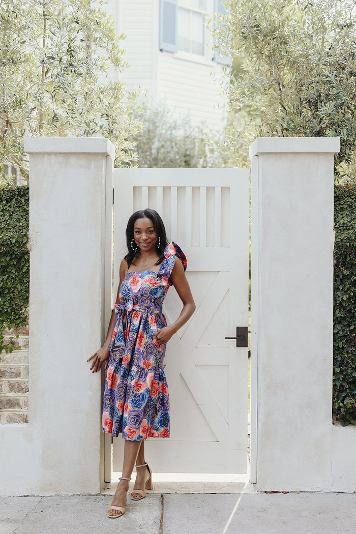 Sade Ruffle Midi Dress
