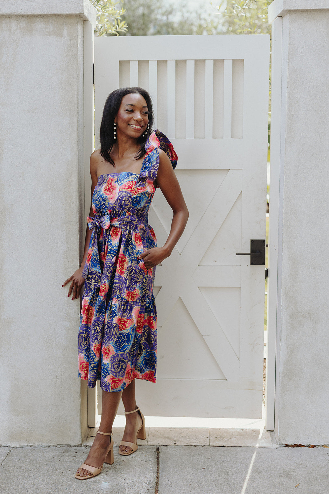 Sade Ruffle Midi Dress
