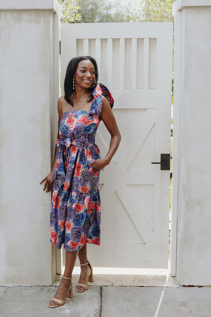 Sade Ruffle Midi Dress